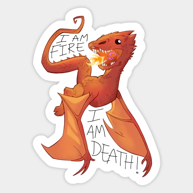 Baby Smaug (Light) Sticker by jzanderk